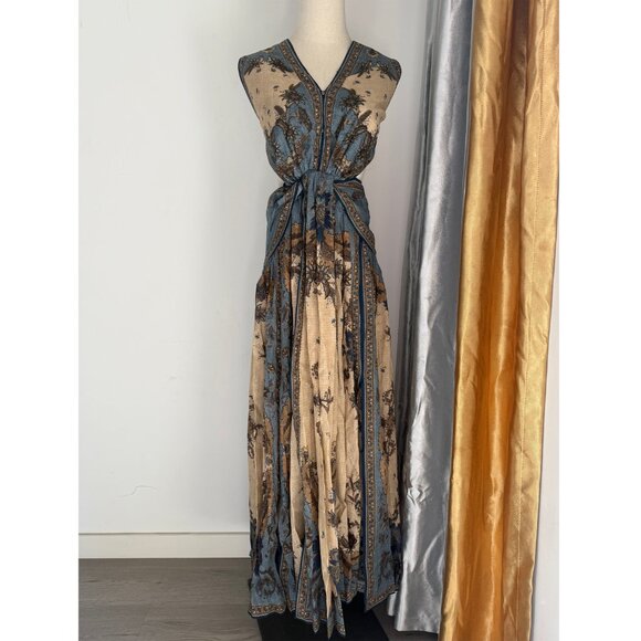 Zimmermann Women’s Ascension Plunge Halter printed cotton maxi dress - Picture 2 of 11